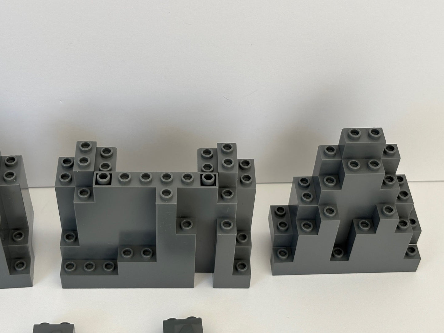 LEGO Lot of 12 Mountain Rock Wall Panels Burp Lurp Dark Bluish Gray (Lot A)