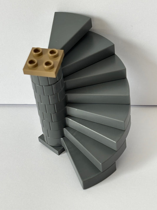 LEGO Dark Bluish Gray Grey Stairs Spiral Steps 8 with Support Pieces 40243 40244