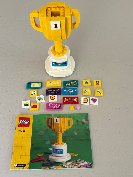 LEGO Iconic: Trophy (40385) Built With Instructions and Sticker Parts