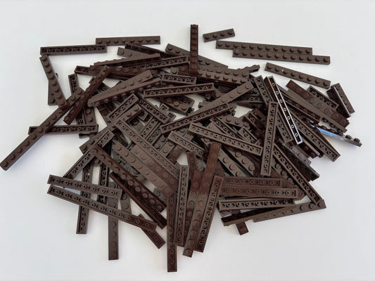 SHIPS FREE!! LEGO LOT OF 30 DARK BROWN BIG PLATE PLATES 1X4 1X6 1X8 1X10 PARTS