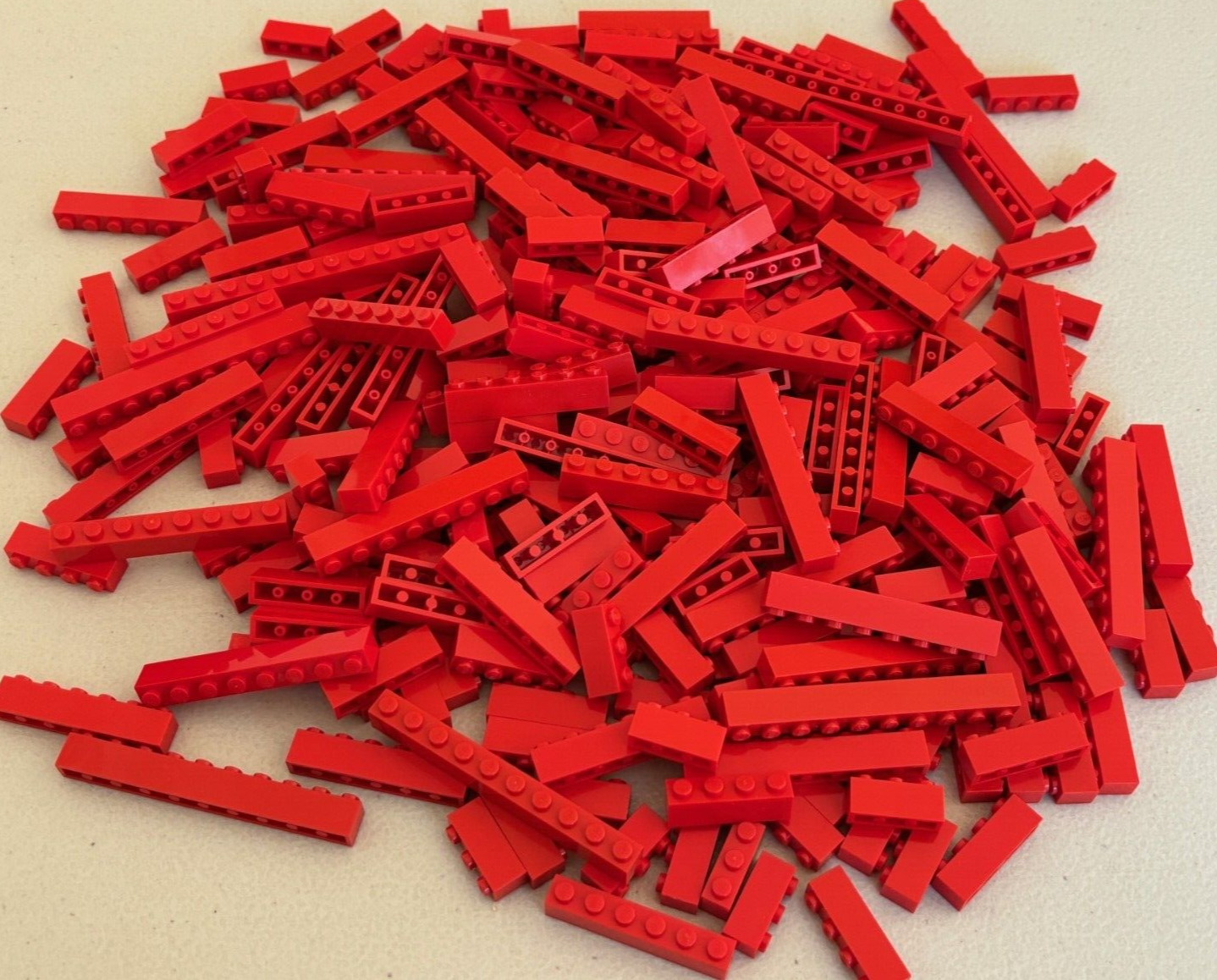 SHIPS FREE!! LEGO RED HUGE BRICK LOT of 100 BRICKS 1X3 1X4 1X6 1X8 etc 3009