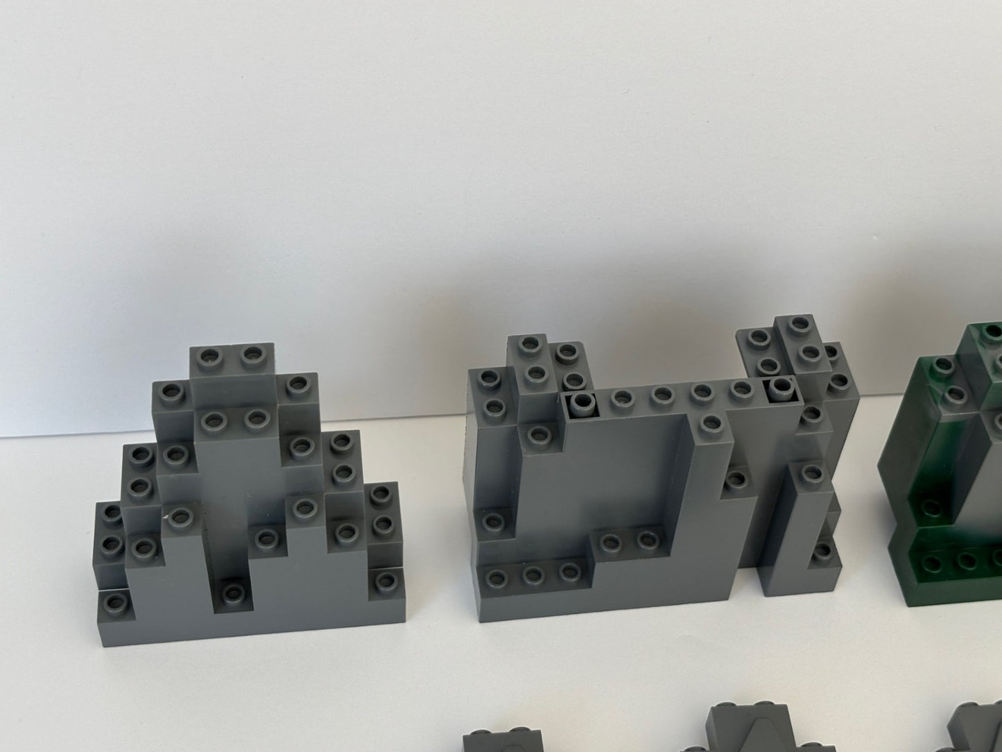 LEGO Lot of 12 Rock Wall Panels Burp Lurp Dark Bluish Gray Marbled (Lot C)