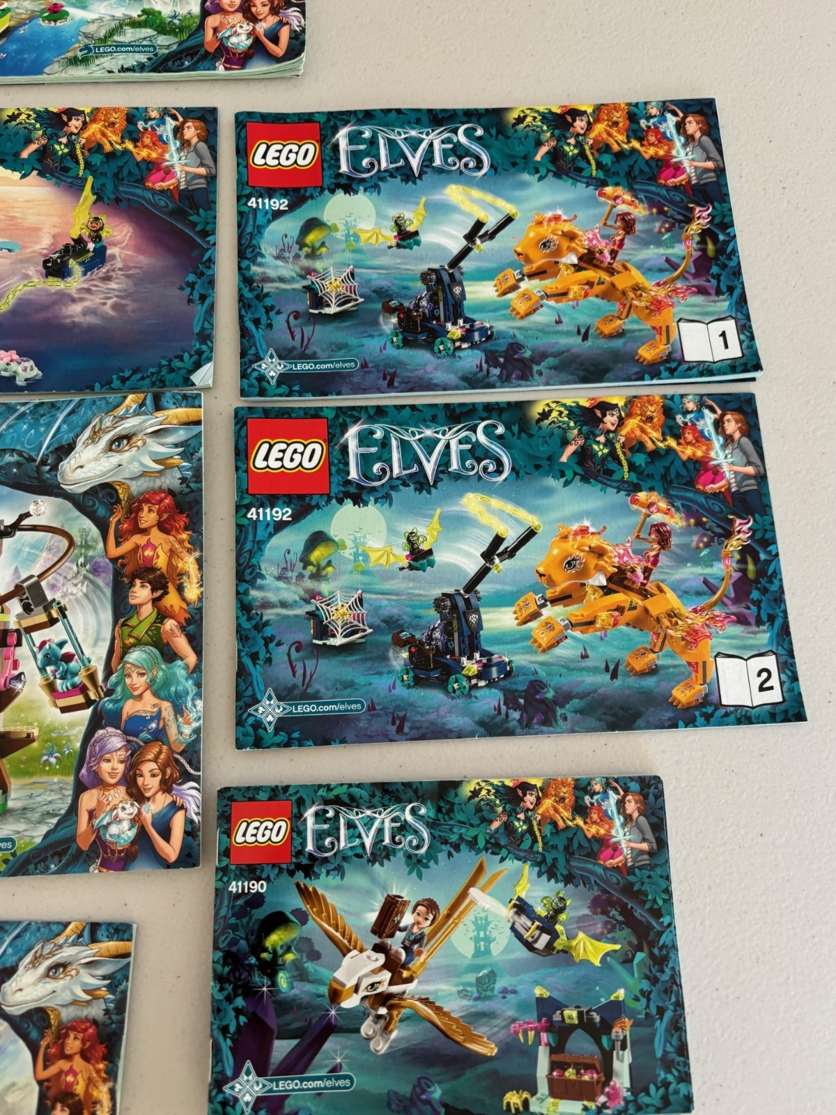 LEGO ELVES INSTRUCTION BOOK MANUAL ONLY LOT 41179 41175 41172 41173 41192 DRAGON