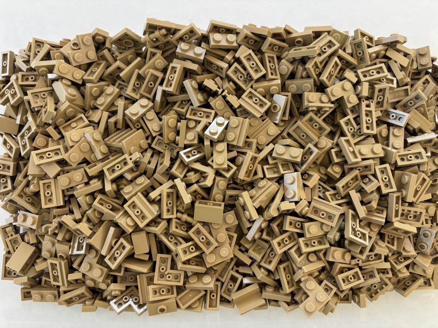 SHIPS FREE! LARGE LEGO Lot of 200 DARK TAN 1x2 Plate Tile Grill Handle Parts Mix