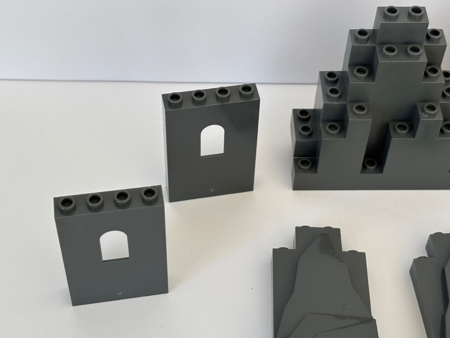 LEGO Lot of 11 Castle Window Rock Wall Panels Burp Lurp Dark Bluish Gray (Lot B)