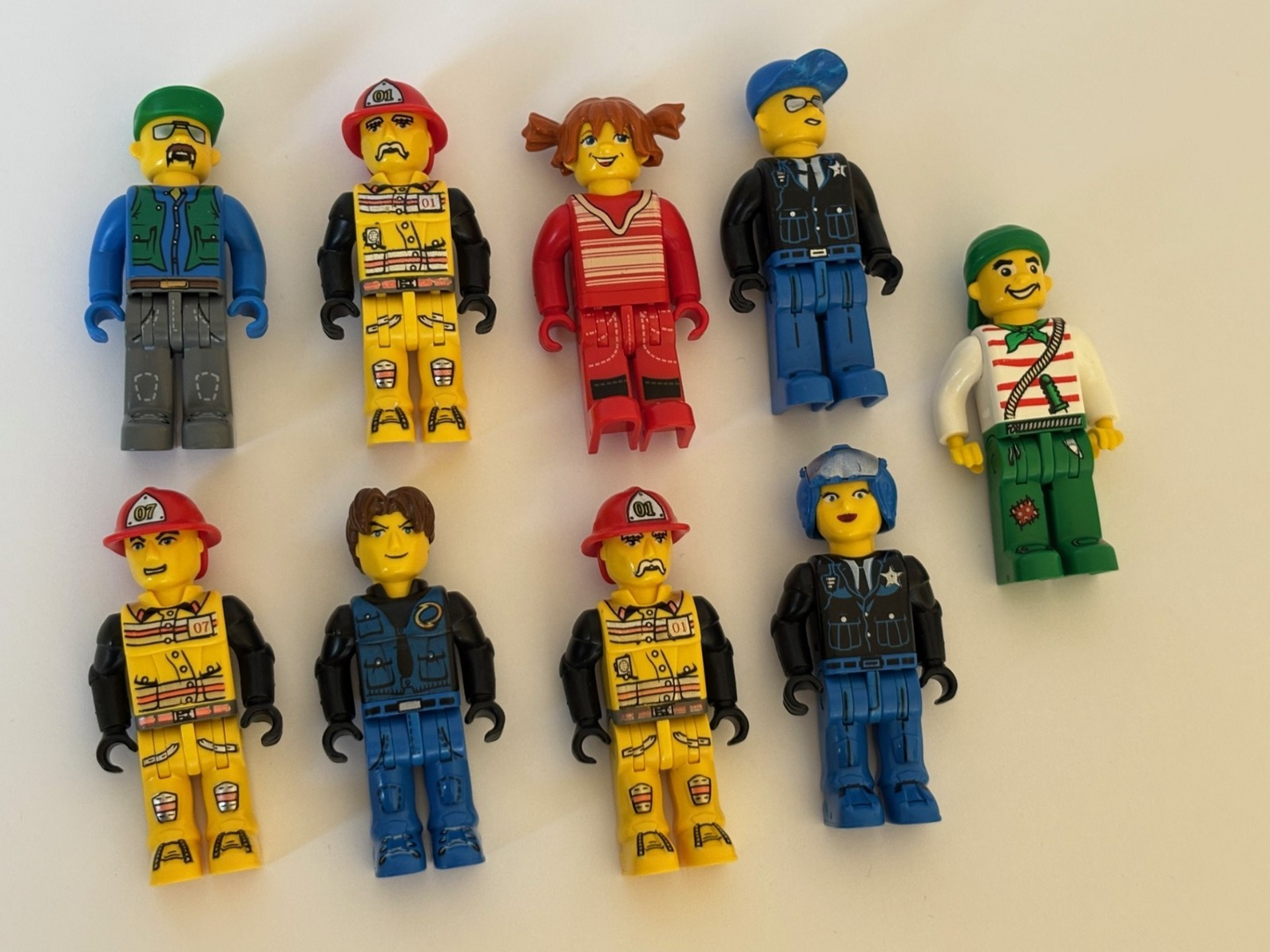 LEGO Juniors Minifigure LOT of 9  2.25" TALL Jointed  JACK STONE Police Vintage
