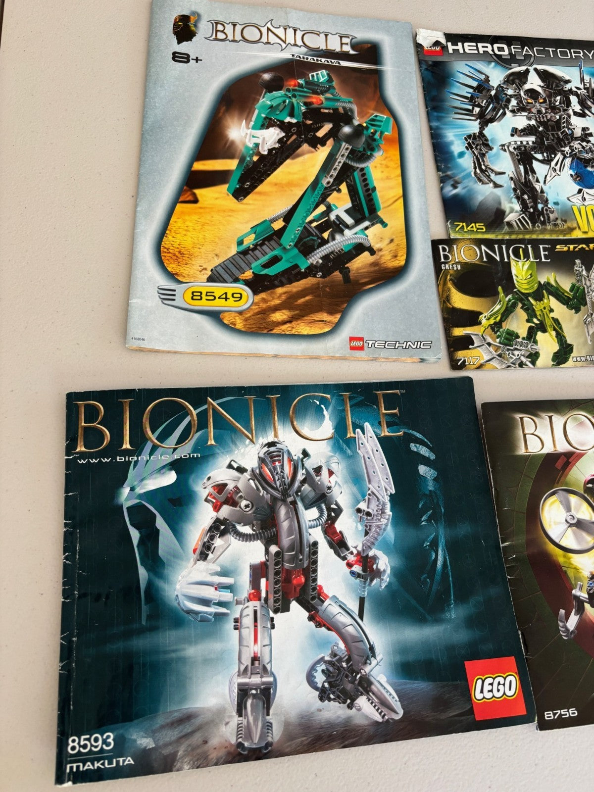 LEGO BIONICLE HERO FACTORY INSTRUCTION BOOK MANUAL ONLY LOT 8756 8593 8549 7145