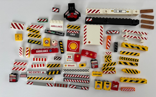 LEGO Lot 70 Train Road Tile Brick Decorate Decal Printed Sticker Construction (B