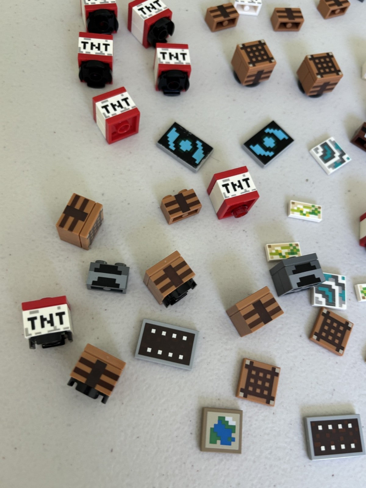 LEGO Lot of Minecraft Decorated Sticker Printed Parts