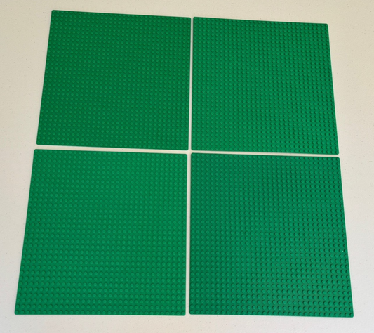 LEGO Lot of 4 3811 Green Base Plate Baseplate 32x32 - 32 x 32 - 10" x 10 " inch