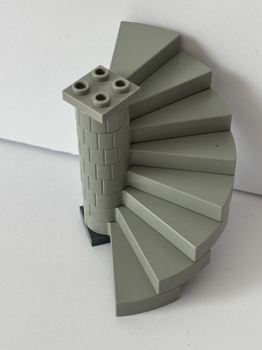 LEGO Vintage Old Light Gray Stairs Spiral Steps 8 w/ Support Pieces 40243 40244