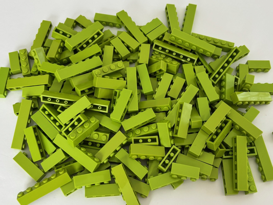SHIPS FREE!! LEGO LIME GREEN BIG BRICK LOT OF 25 PIECES 1X3 1X4 1X6 PARTS RARE