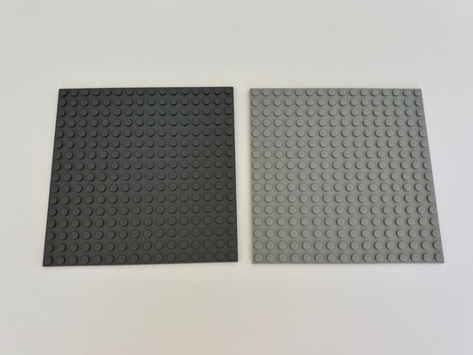 SHIPS FREE! LEGO 91405 Lot of 2 Base Plate Base Plates Board 16x16 Gray