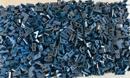SHIPS FREE!! LEGO Lot of 100 DARK BLUE 1x2 Plate Tile Grill Handle Parts Mix