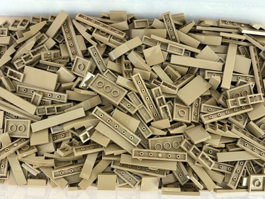 SHIPS FREE!! LEGO Lot of 60 DARK TAN 2x2 1x4 1x6 etc Finishing Smooth Tile Mixed