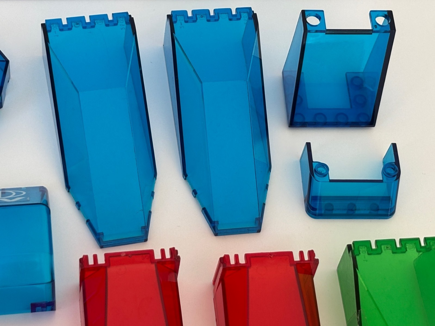 LEGO Space Dark Blue Green Neon Orange Translucent canopy windscreens Lot of 18