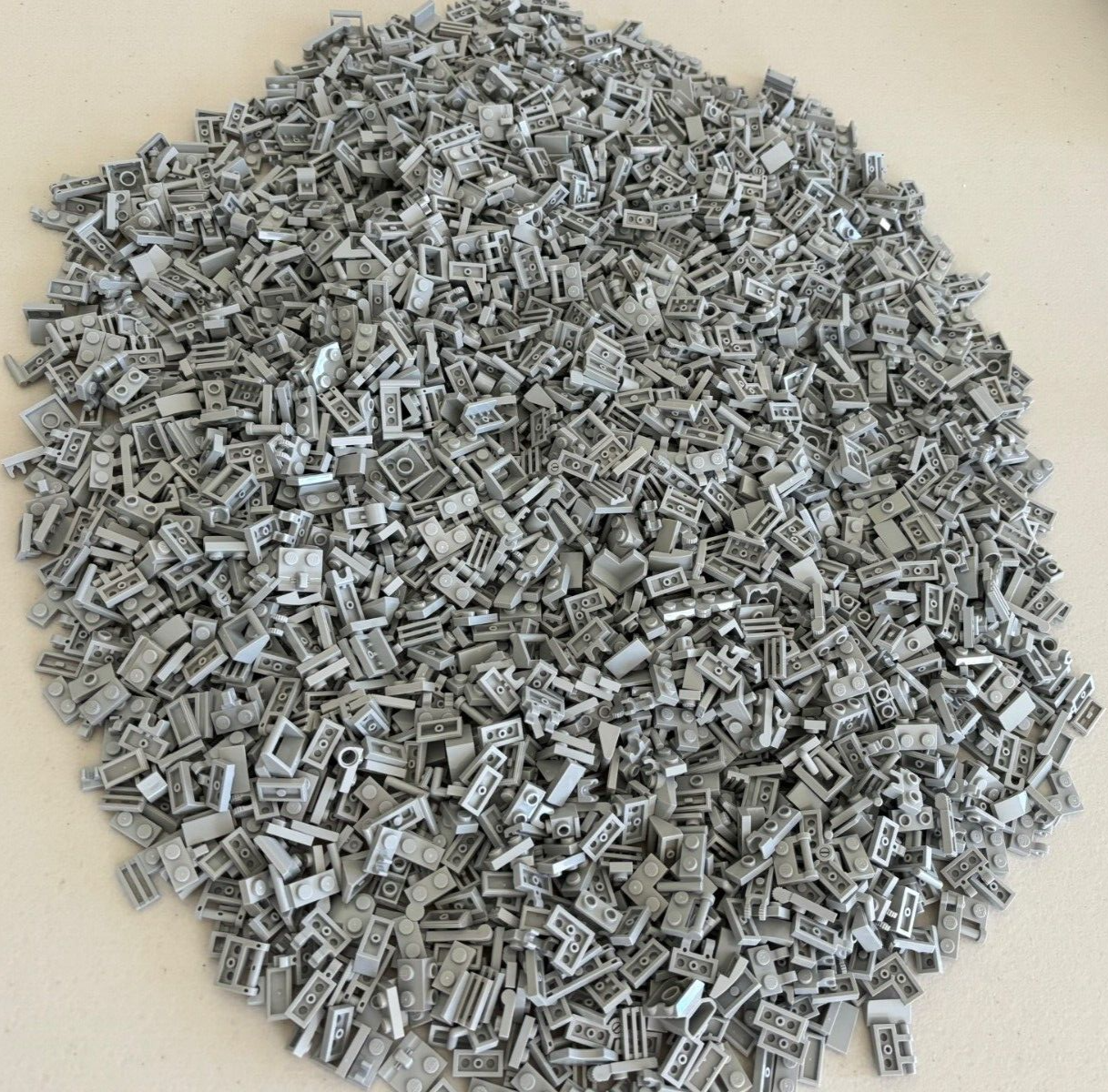 SHIPS FREE!! Lego Lot (400) Light BLUISH GRAY 1x2 Plate Tile Handle Parts Mixed