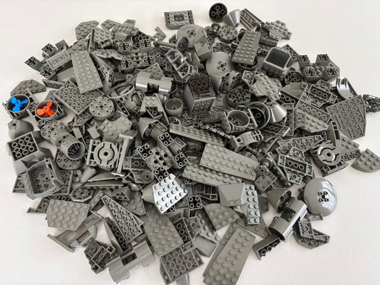 SHIPS FREE! LEGO LOT 100 OLD DARK GRAY WEDGE CORNER ROUND PLATES STAR WARS etc