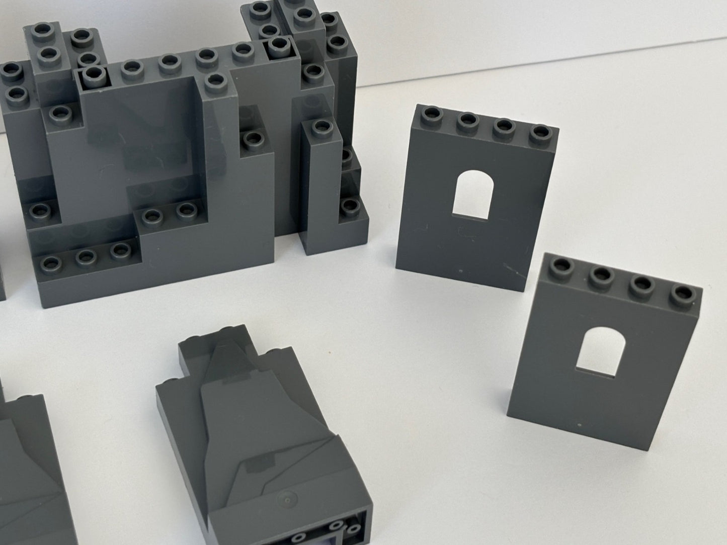 LEGO Lot of 11 Castle Window Rock Wall Panels Burp Lurp Dark Bluish Gray (Lot B)