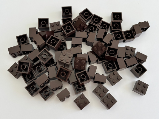 SHIPS FREE! LEGO Lot of 50 2x2 DARK BROWN Bricks # 3003 BULK Parts City Building
