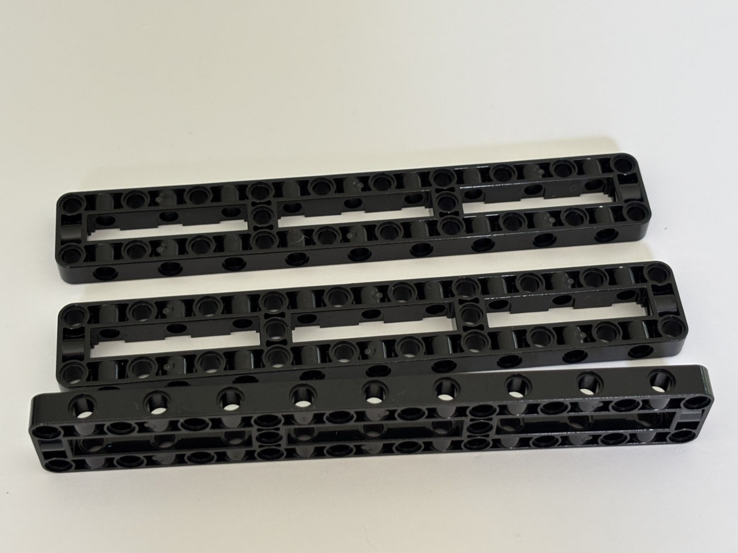 LEGO Parts - Black Technic, Liftarm Frame Thick 3 x 19 Open - No 67491 - QTY 3