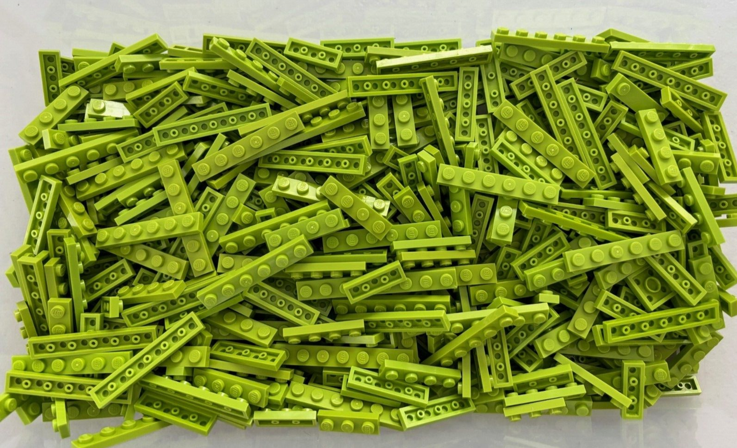 SHIPS FREE!! LEGO LOT OF 50 LIME GREEN BIG PLATE PLATES 1X3 1X4 1X6 PARTS