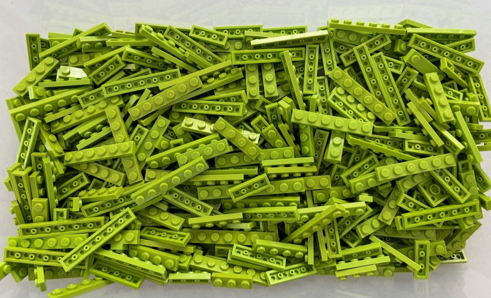 SHIPS FREE!! LEGO LOT OF 50 LIME GREEN BIG PLATE PLATES 1X3 1X4 1X6 PARTS