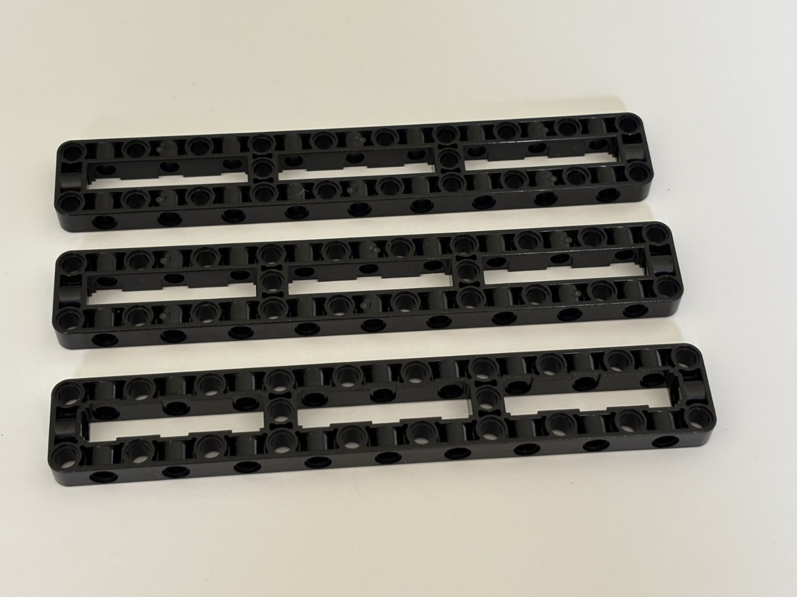 LEGO Parts - Black Technic, Liftarm Frame Thick 3 x 19 Open - No 67491 - QTY 3