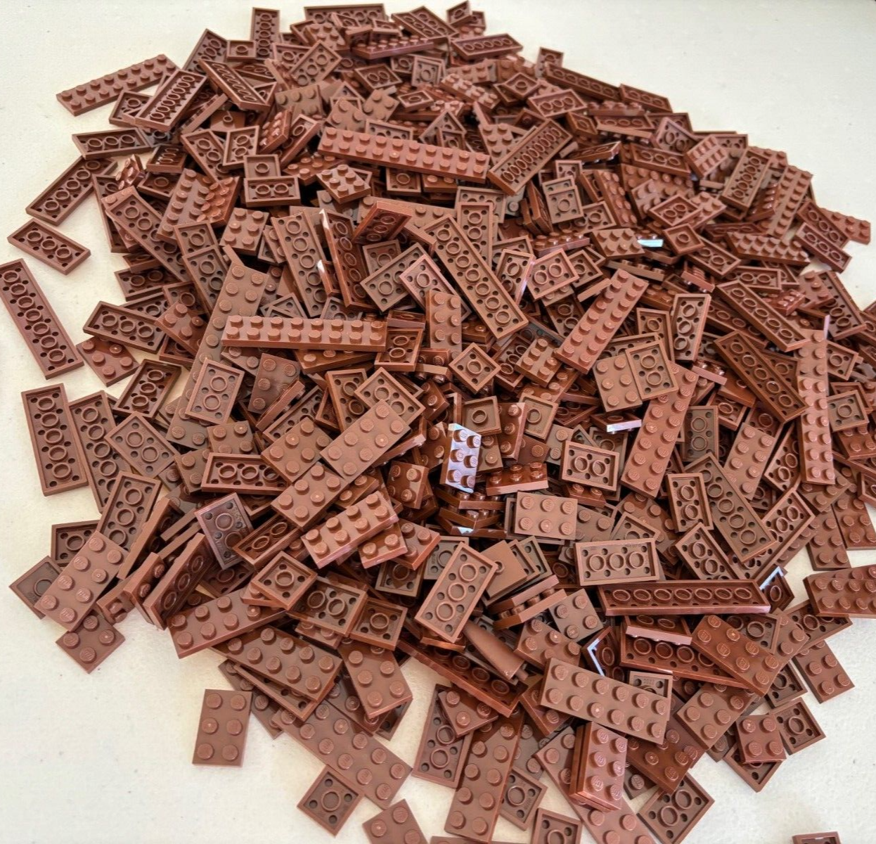 SHIPS FREE!! LEGO LOT 100 REDDISH BROWN FLAT PLATE 2X2 2X4 2X6 etc MIX SIZE