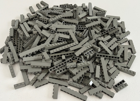 SHIPS FREE!! LEGO OLD DARK GRAY BRICK LOT of 30 PARTS 1X3 1X4 1X6 1X8 etc