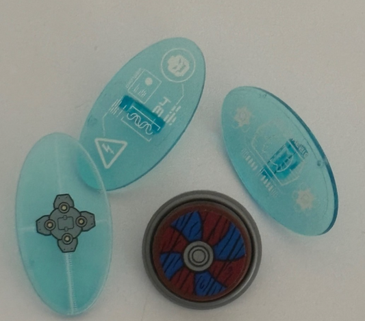 LEGO Minifigure Shield Trans Light blue Translucent Viking etc Lot of 4  (lot F)