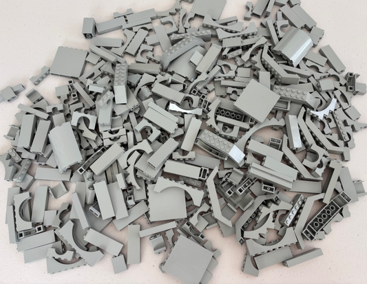 LEGO Lot of 50 Old Light Gray Castle Random Mix Arch Arches Walls Bricks Pillars