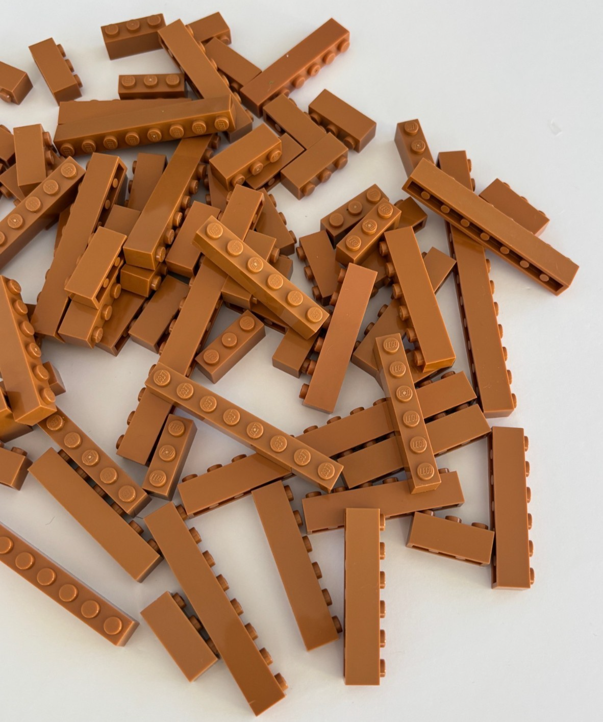 SHIPS FREE!! LEGO MEDIUM NOUGAT BIG BRICK LOT OF 25 1x3 1X6 1X8 etc MIX PARTS