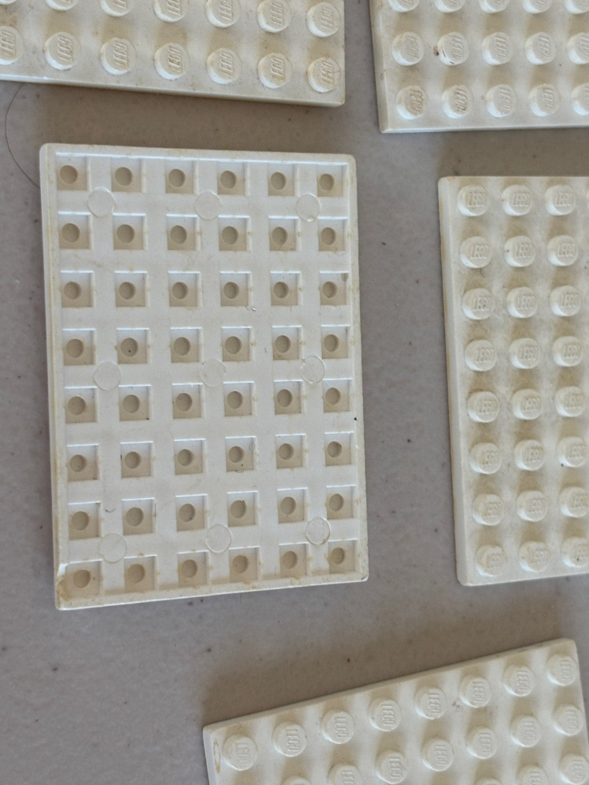 SHIPS FREE!! LEGO Lot Vintage White Random Sized Baseplates Base Plate Mix Size