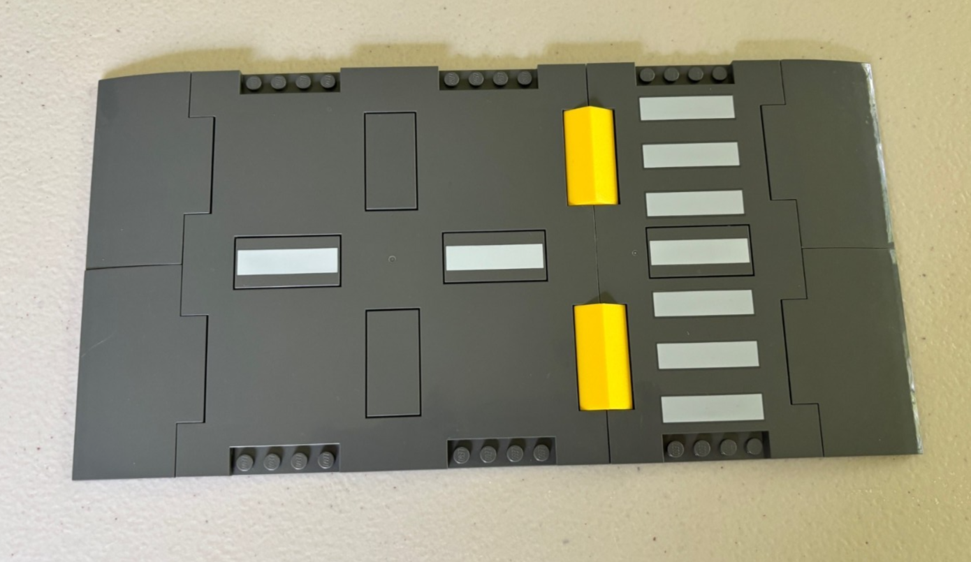 LEGO City Road Plates Dark Bluish Gray Zebra Crossing Ramp from set 60329