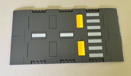 LEGO City Road Plates Dark Bluish Gray Zebra Crossing Ramp from set 60329