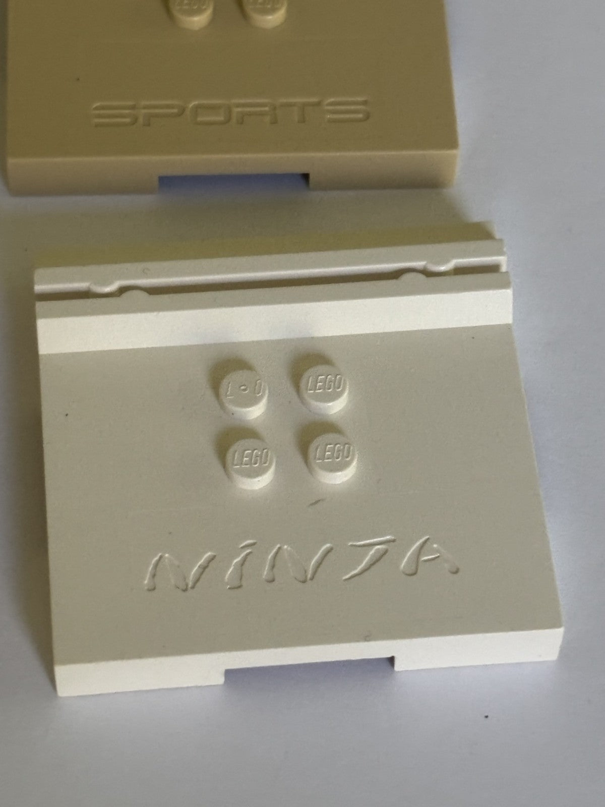 LEGO SPORTS Tan Minifigure Card Display Stand Base Tile Accessories Lot of 6