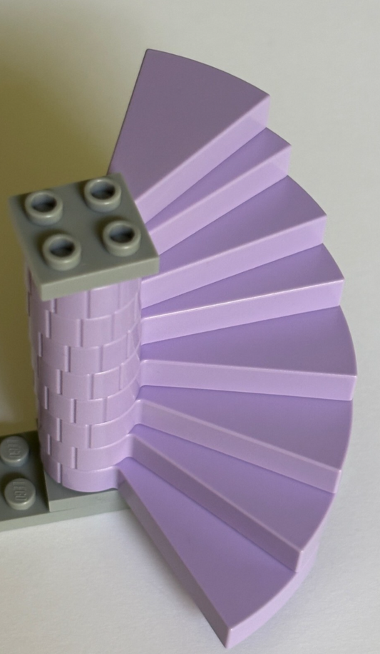 Lego SPIRAL Staircase Stairs 8 Steps Lavender - Castle House