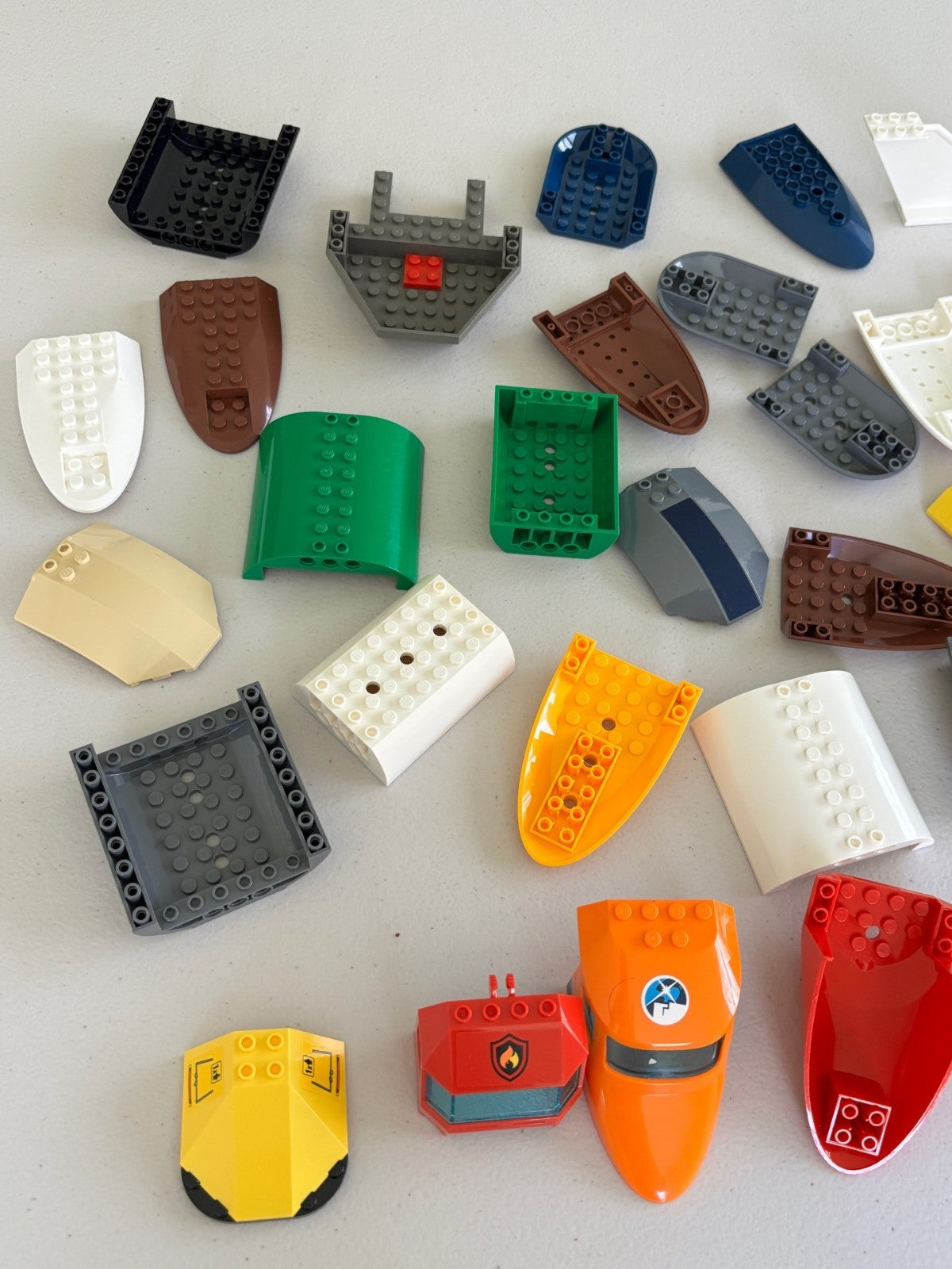 LEGO Airplane Parts Pieces Hull Wedge Cockpit Fuselage Plane Mixed Lot 40 Parts