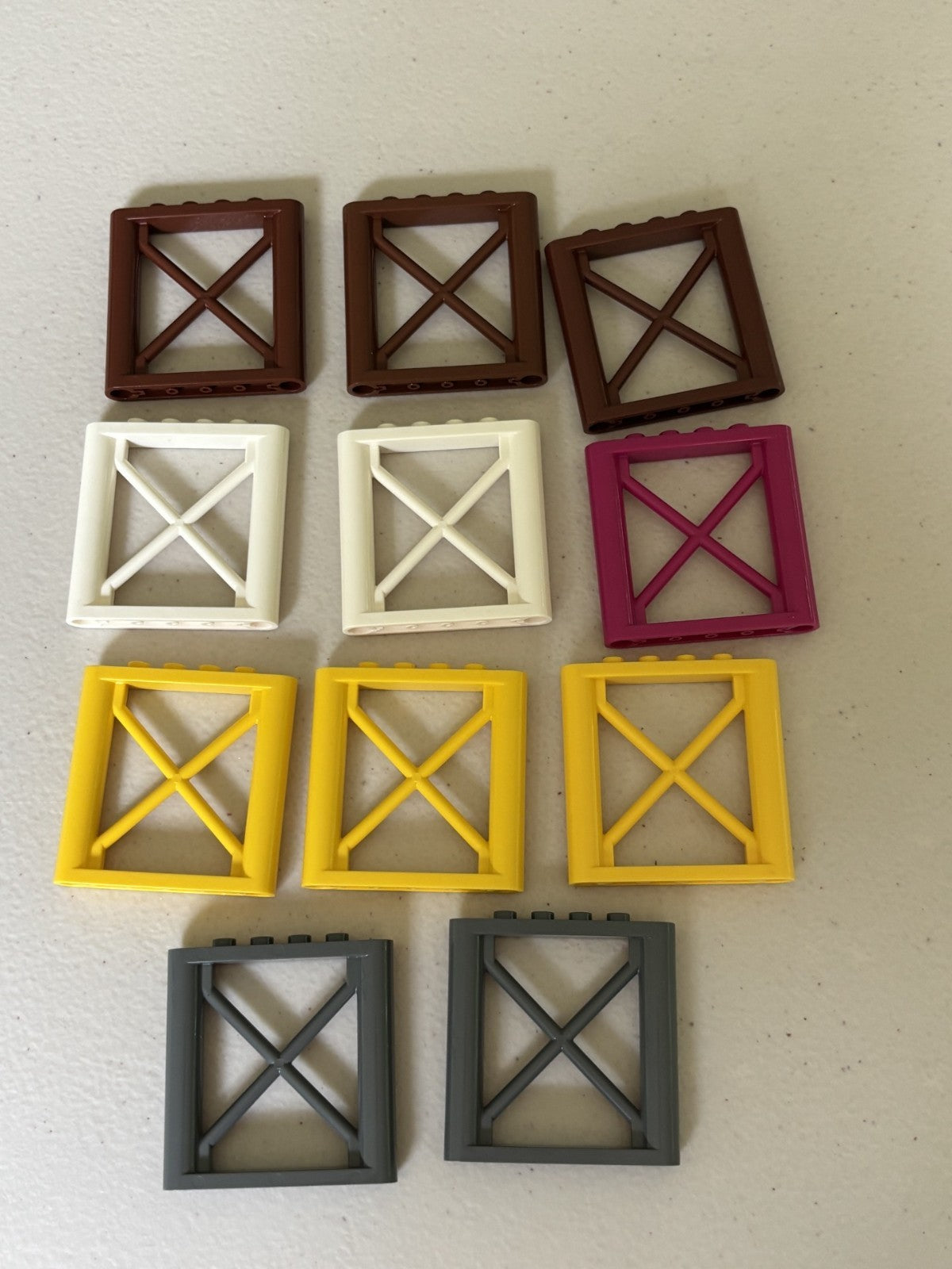 LEGO Lot of 44 Support Girders Columns 1x6x10 2x2x5 2x2x11 2x2x10 Triangular (A)