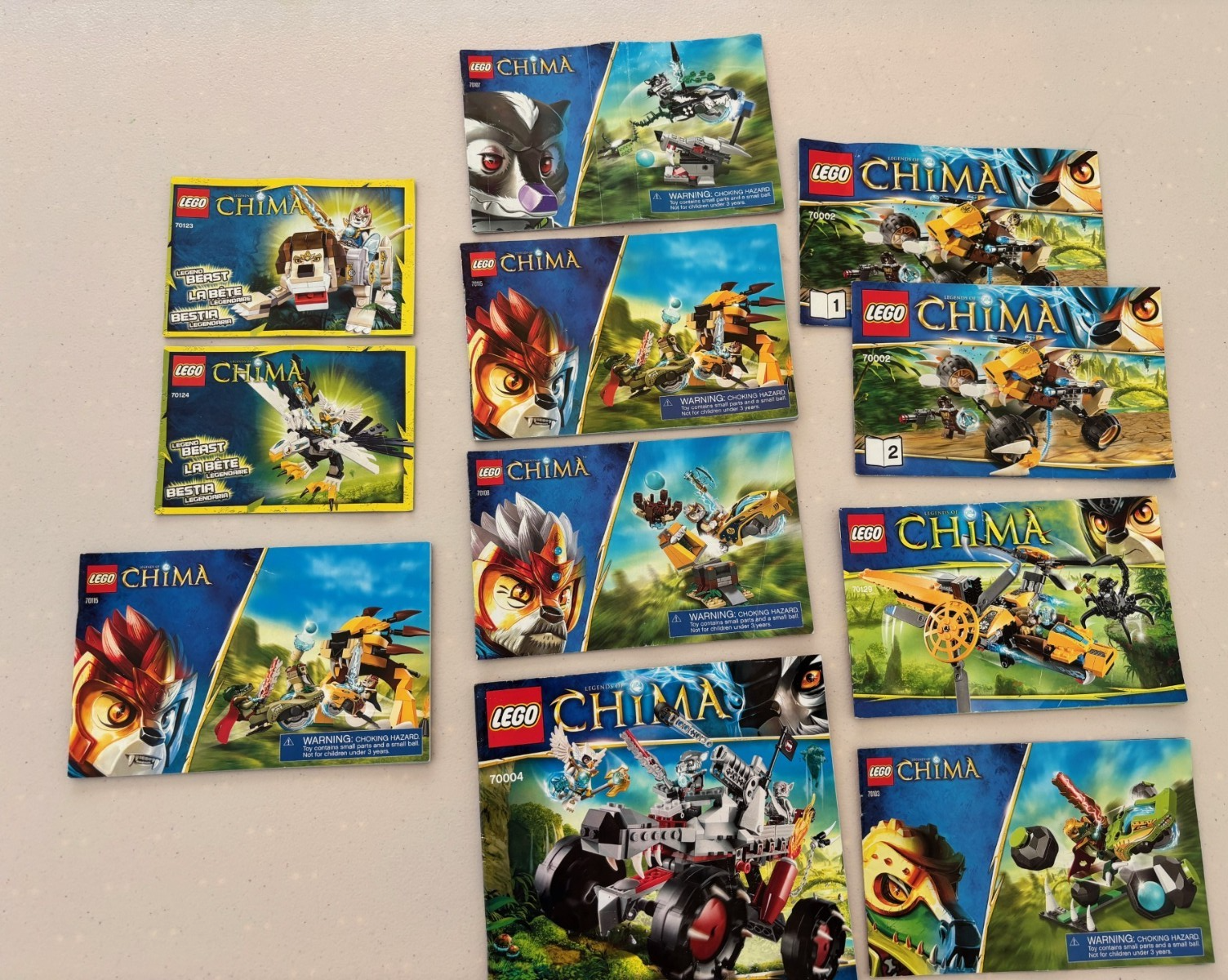 LEGO Instructions Lot 70002 70129 70004 70115 etc Legends of Chima Manuals Only