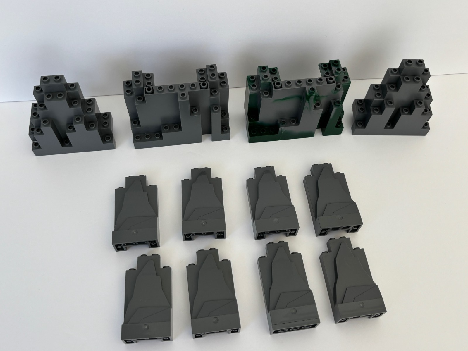 LEGO Lot of 12 Rock Wall Panels Burp Lurp Dark Bluish Gray Marbled (Lot C)