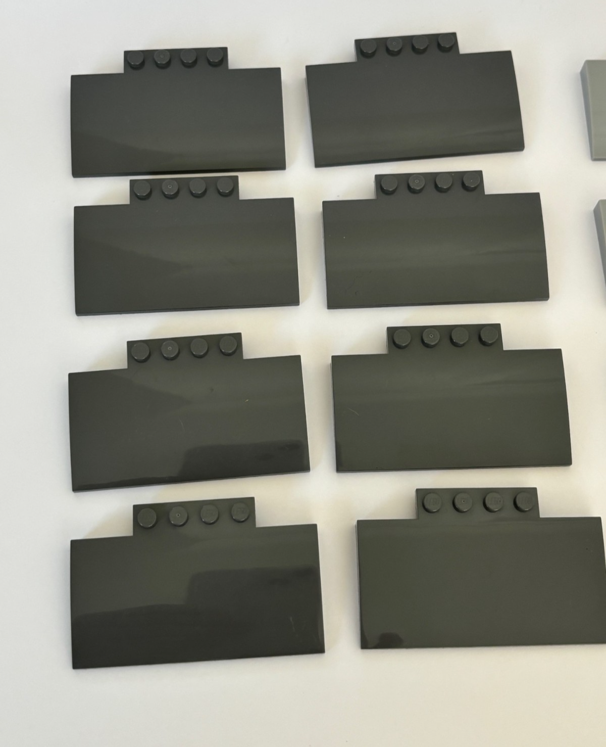 LEGO BULK LOT 12 SLOPE CURVED RAMP 5 X 8 X 2/3  15625 LIGHT & DARK BLUISH GRAY