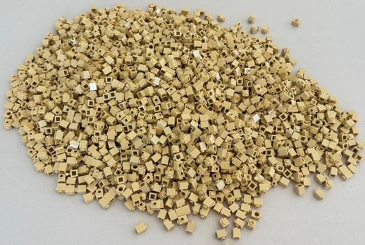 SHIPS FREE!! LEGO HUGE LOT 200 TAN 1x1 Brick Mixed Type 1x1 Bricks