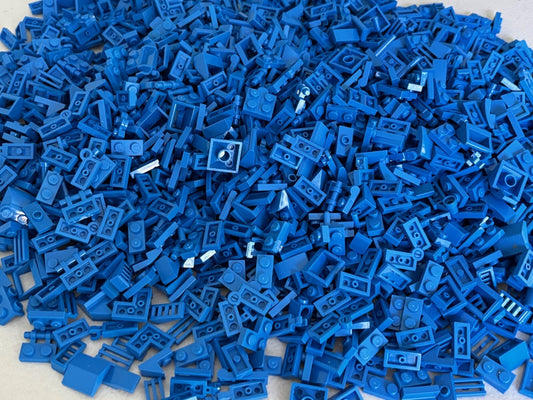 SHIPS FREE!! LEGO BLUE 1x2 Plate PLATES Tile Grill Handle Parts Mixed Lot of 200
