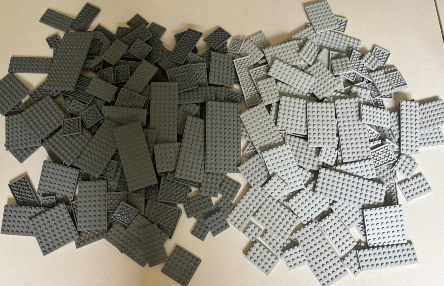 SHIPS FREE! Lot of 50 LEGO GRAY Baseplates Plates Mix Size 8X16 8X8 6X12 6X6 ETC