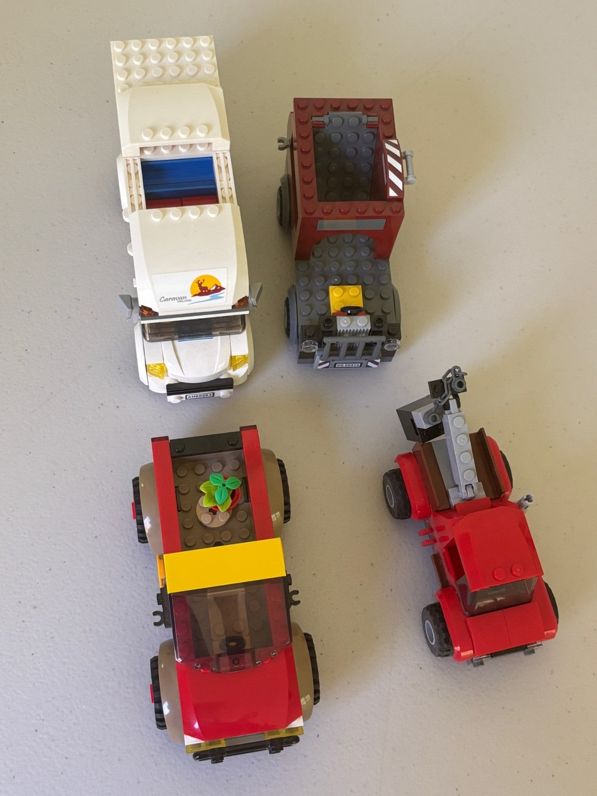 LEGO Lot of Cars CAMPER VAN PICK UP TRUCK  TOW Vehicle comes as shown (Lot C)