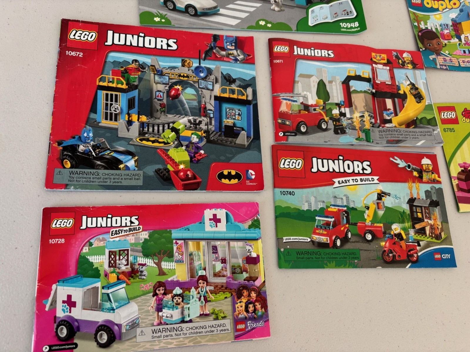 LEGO DUPLO JUNIORS INSTRUCTION BOOK BOOKLET MANUAL ONLY LOT 10948 10672 10671