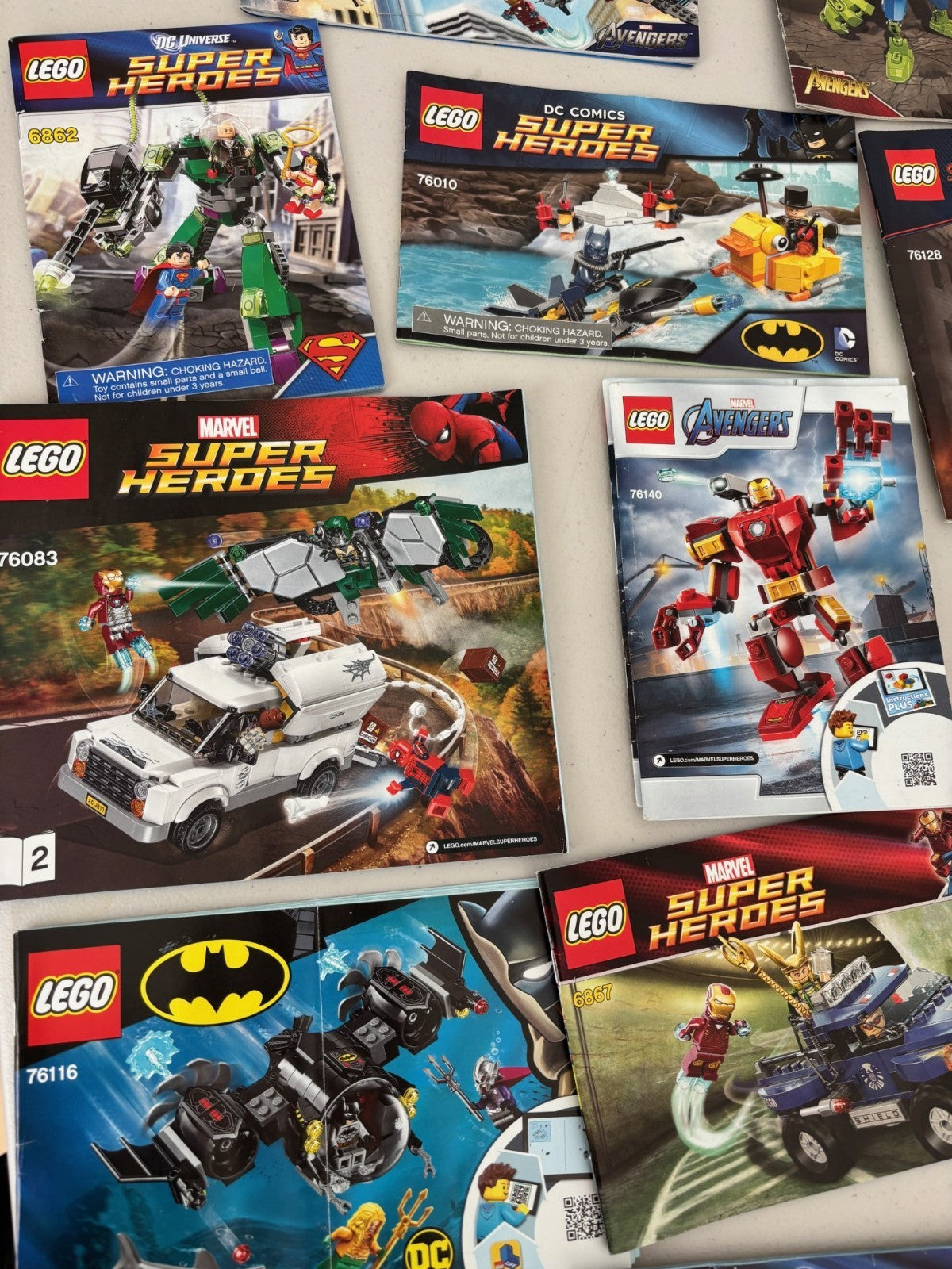LEGO SUPER HEROS AVENGERS INSTRUCTION BOOK MANUAL ONLY LOT 76125 76131 6860 6869