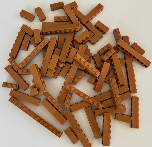 SHIPS FREE!! LEGO MEDIUM NOUGAT BIG BRICK LOT OF 25 1x3 1X6 1X8 etc MIX PARTS